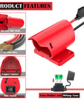 Power Wheel Battery Adapter For 12V DIY RC Cars And Robotics with switch, fuse, 12AWG wire, ABS shell detailed features view