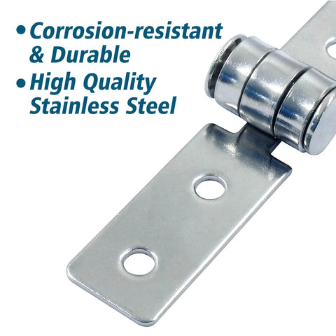 Close-up of 3 Inch Folding Butt Hinges Set Of 2 Stainless Steel Door And Window Hinges with 4 holes and mounting screws