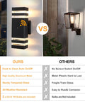 Comparison of 2 Pack LED Dusk To Dawn Outdoor Lights With Aluminum Sensor Waterproof Exterior Fixtures, 3000K Warm White, showcasing features against other models.