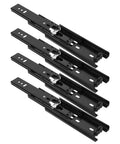 Side Mount Drawer Slides 5 Inch Full Extension Ball Bearing Rails, Three Section Telescopic Wardrobe Slides, Quiet Operation