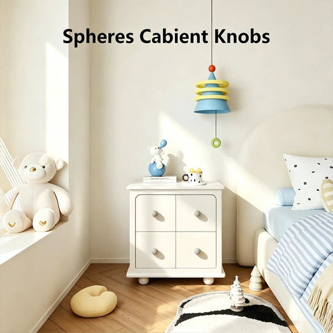 Slick Gray Ceramic Drawer Pulls 10 Pack Round Single Hole Cabinet Knobs For Kitchen Or Pantry Offers Super Quick Swaps And A Heavy Duty Smooth Handle That Makes Every Space Level Up Fast on a bedside table with playful decor.