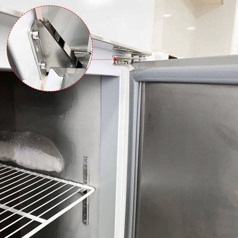 Stainless Steel Freezer Door Hinges Center Column With Left Shaft 0.28 Inch Diameter, Heavy Duty Refrigerator Hinge Set