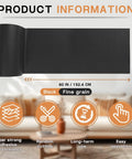Leather Repair Patch 3x60In Self Adhesive Tape Kit For Furniture Couch Sofa Car Seats Car Interior Vinyl Black Fine Grain