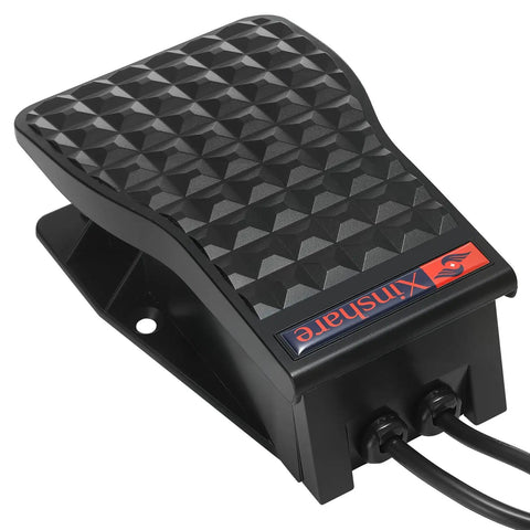 Foot Pedal Speed Controller For Rotary Tools And Flex Shaft Motors, Variable Speed Switch With North American Plug, Easy On Demand Power For Electric Grinders, Saws, And Stationary Tools, black textured housing with cable