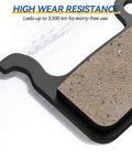 Close-up of High Performance Mountain Bike Disc Brake Pad Set Four Pairs Quiet Resin And Brass Fiber for Shimano Deore XT