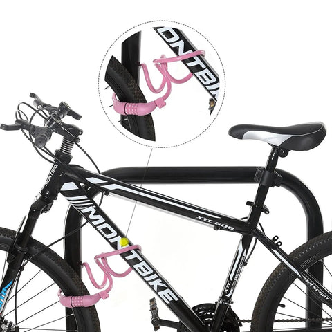 4 Foot Cable Bike Lock With Half Inch Resettable Combination And Mounting Bracket In Baby Pink For Bicycle Electric Scooter Motorcycle