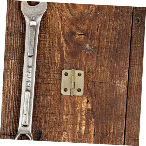 40 Piece Iron Miniature Hinges With Screws For Jewelry Box And Wooden Chest, 270 Degree Round Corner Cabinet Hinges For DIY Projects