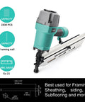 21 Degree Framing Nail Gun With Toolless Depth Adjustment, Pneumatic Framing Nailer For Two Inch To Three And A Half Inch Nails