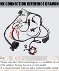 Complete Wiring Harness Kit For ATV Quad 50cc To 125cc 4 Stroke Engines with connectors and wires visible