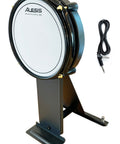 Special Edition 8 Inch Mesh Kick Pad With Acoustic Feel For Electronic Drum Modules Stand Included And Silverline Audio 10 Foot Cable Bundle For Smooth Velocity Sensitive Play