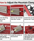 Adjustable Aluminum Table Saw Router Table Joinery Sled With Quick Clamps For Bevel And Coping Cuts setup steps