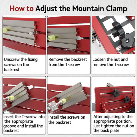Adjustable Aluminum Table Saw Router Table Joinery Sled With Quick Clamps For Bevel And Coping Cuts setup steps