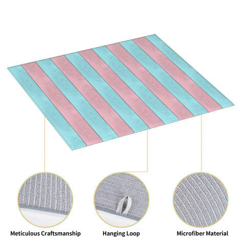Pink Green Wood Grain Print Dish Drying Mat For Kitchen Counter, Must Have Ultra Absorbent Microfiber Drying Pad, 16x18 inch