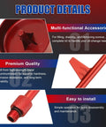 Aluminum Transmission Fill Tool Kit For Mercedes Benz 725.0 9GTronic 9Speed ATF Fluid Filling Adapter Oil Change Must Have Pro Grade Includes Drain Tool M12 X 1.5 Adapter Pan Spanner And Carrying Case, red metal accessories