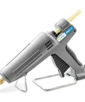 Heavy Duty Full Size High Output Hot Melt Glue Gun Pro Grade For Carpentry Repairs And Remodeling Grey 200 Watts DIY Ready Comfort Grip Trigger Ergonomic Design