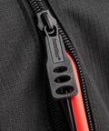 Close-up of Auto Boss Cable Bag zipper, showing 600 denier ripstop water-resistant fabric and sturdy closure for jumper cables.