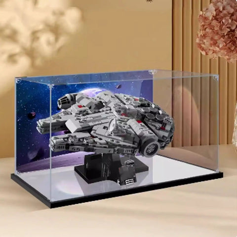 Clear Display Case For Lego 75375 Airship Model, Dustproof, High Quality Acrylic Showcase Box With Protective Film