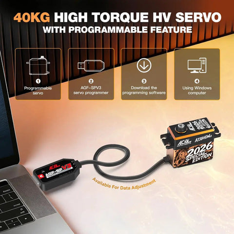Beefy 40Kg High Torque RC Servo Motor For 1 Tenth Scale Cars Waterproof Brushless Digital Standard Servo 2026 with programmer
