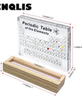 83 Real Elements Acrylic Periodic Table With Wooden Base Perfect For Teachers And Students Chemistry Chart Tool Desk Decor And Gift Idea Safe Element Display For Classrooms And Labs With A Clear Readable Layout