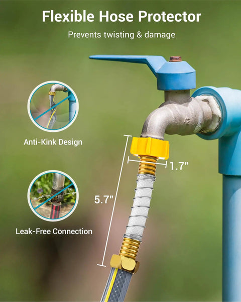 Garden Hose Water Filter For Plants That Really Cuts Chlorine And Odor Boosts Plant Health Perfect For Organic Gardening Farming And Pets 6 Pack Includes 2 Hose Protectors Easy To Install And Durable flexible hose protector preventing kinks and leaks at outdoor faucet