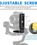 DSLR L Bracket Quick Release Plate With Vertical And Horizontal Switching Arca Compatible with camera on stabilizer.