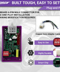 4 Pin DC CDI Ignition Module Replacement For ATV Dirt Bike Scooter And Go Kart With Dual DIP Switch and connector