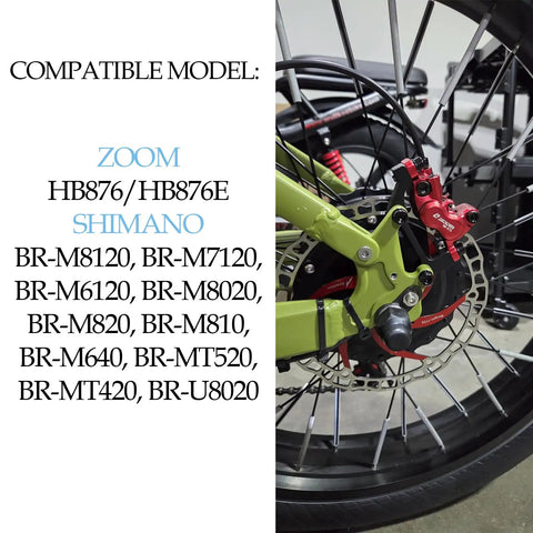 Go-To 4-Piston Brake Pad Replacement Set For Zoom HB-876 And HB-876E Semi-Metallic Disc Pads on bicycle wheel setup