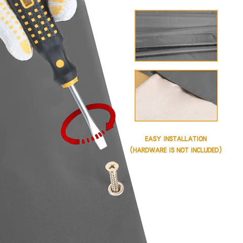 Outdoor Playground Canopy Replacement For Swing Sets 52 x 90 Inch Weatherproof Cover easy installation detail with screw