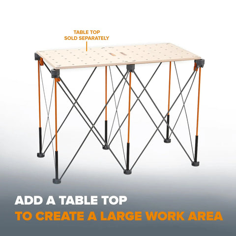Centipede Folding Work Bench For Garage, Beefy Heavy Duty Collapsible Portable Work Bench, 2x4 Ft Construction Table