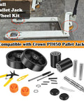Pallet Jack Wheel Replacement Kit For PTH50 Forklift Truck, Full Wheel Upgrade With 2 Steering Wheels And 2 Load Wheels