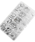 E Clip Circlip Snap Ring Assortment Kit 1.2mm To 15mm Silver External Retaining Rings Pack Of 290 for cylinders and machinery