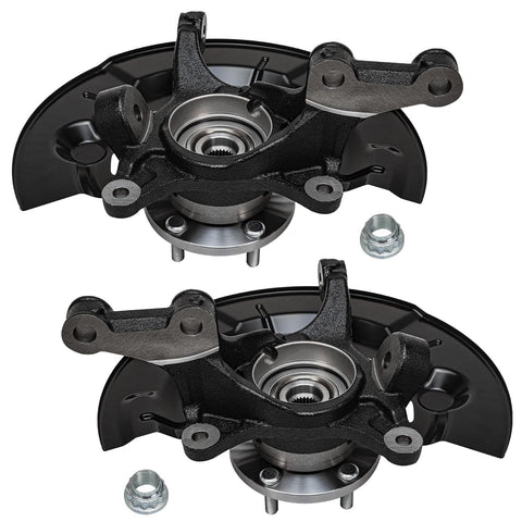 Front Steering Knuckles And Wheel Bearing Hub Assembly Replacement Kit For 2012 Through 2017 Toyota Camry SE And XSE Models