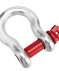 Rock Solid One Inch Bow Shackle With Screw Pin For Heavy Duty Marine Rigging Car Hauling And Construction Jobs, 5 x 5.9 inches, alloy steel.