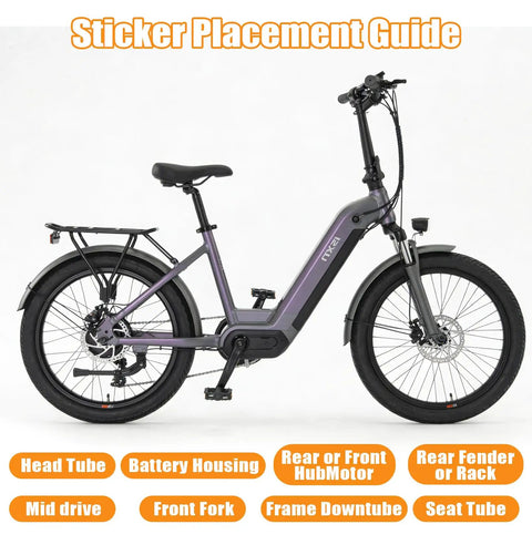 Ten Pack Class 2 Ebike Stickers Waterproof Identification Decals For Electric Bike Frame And Battery Easy To Spot 750W And 20 MPH Classification Badges For Ebike Safety And Quick Identification