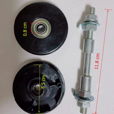 2 Pack Balance Bike Hub Axle Repair Kit With Sealed Bearing Nuts Caps 55mm Bracket Covers And Pro Grade Solid Shaft Lever Skewers For No Pedal Kids Training Bicycles components displayed