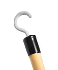 Deluxe 28 Inch Long Wood Dressing Stick With Vinyl Coated Push Pull Hook For Easy Dressing On And Off Therapist Recommended Self Help Reach Tool For Shirts Pants Skirts And Shoes, close-up hook