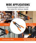 Rivet Nut Tool Kit 16 Inch With 13 Metric And SAE Mandrels, 186 Pcs Rivet Nuts in factory, DIY, and construction use