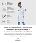 Premium Unisex Lab Coat With Phone And Tablet Pockets 39 Inch Classic Fit Snap Closure 100 Percent Cotton Comfort For Men And Women