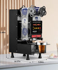 Full Auto Cup Sealing Machine With LCD Control Panel for 88 89 90 95mm Cups on table
