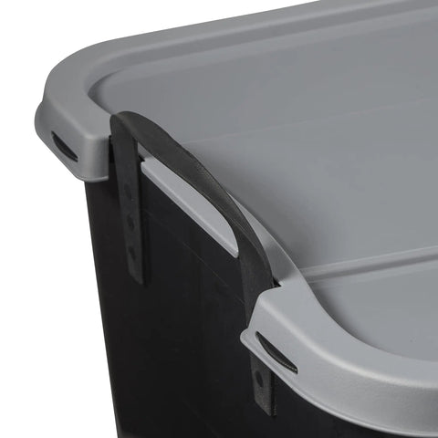 Heavy Duty 24 Pack Stackable Storage Bins 55 Quart Home Organizers Slick Plastic Workhorse Totes For Garage Closet Laundry And Gear Sorting Thick Walled Indoor Outdoor Gear Keeper Solid Foundation No Fuss Setup Smooth Space Saving Solution