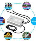 24V 800W IP67 Waterproof LED Driver Power Supply For Outdoor Lighting, 9.25 x 4.72 x 2.2 in, with cables and plug