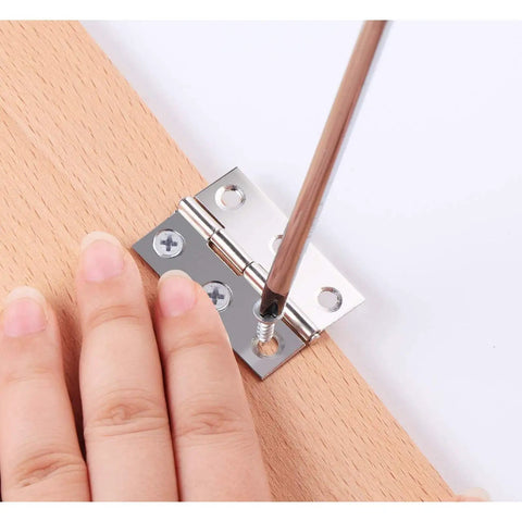 Installation of 10 Pack 3.5 Inch Square Stainless Steel Folding Butt Door Hinges For Home Furniture Hardware DIY Inside And Exterior Doors