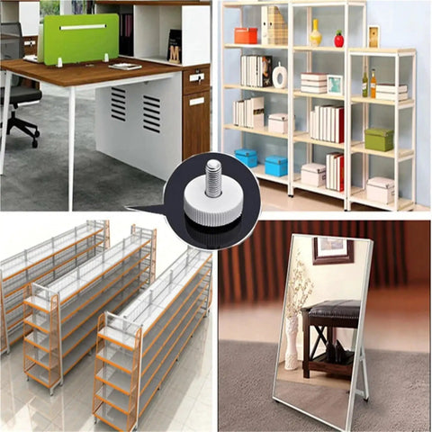 No Slip Adjustable Bolt Chair Feet Set 20 Pieces Pro Grade Leveling Floor Protectors with furniture setup