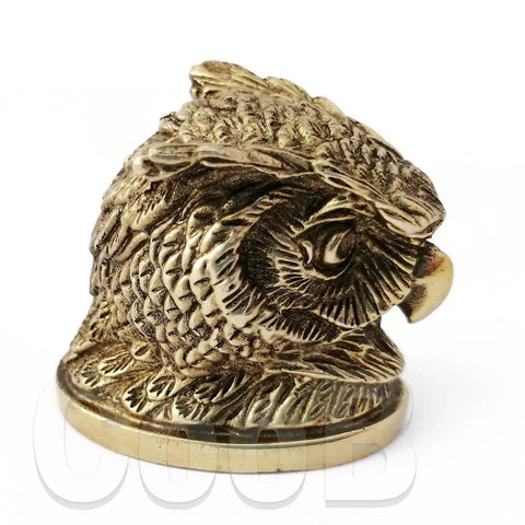 Bronze Owl Knife Pommel For Custom Knife Making Metal Drop Point Handle Accessory Handcrafted Vacuum Cast Reusable Part