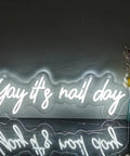 Neon Sign For Nail Salon Open Welcome LED Light Perfect For Beauty Studio Decor Nail Art Bar Shop Vibe White Glow