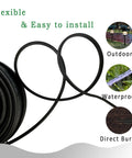 Low Voltage Landscape Lighting Wire 12 By 2 Black 250ft Direct Burial Cable coiled showing outdoor use features.