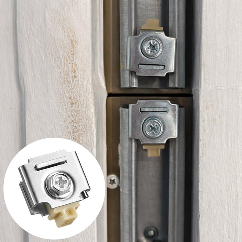 Metal and plastic installed 4 Pack Sliding Door Stop Pocket Door Stopper For Bi Passing Doors Keeps Doors From Slamming And Slipping.