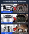 Beefed Up Front Wheel Hub And Bearing Assembly 515036 with comparisons to old used hubs highlighting material and strength differences.