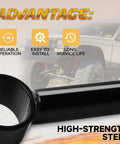 Adjustable Front Track Bar For Jeep Cherokee XJ 1984-2001 With 4-6.5 Inch Lift, Panhard Bar Rod With Relocation Bracket, Black Steel Construction, Heavy-Duty Steering Alignment Upgrade For Off-Road Rugged Reliability, black steel track bar shown
