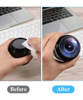 JIYIN lens cleaning tissue jar with 700 sheets; left shows tissue peeled from jar, right shows cleaning a camera lens.